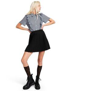 Sandy Liang x Target Black Pleated A-Line Tennis Skirt - Size 14